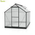 Vitavia Gewächshaus Triton 6200 4mm HKP BxT 198x317cm schwarz + Fundamentsrahmen