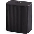Joseph Joseph - Tota Twin Luxe Wäschetrennkorb mit zwei Fächern 90 l, Bambus schwarz
