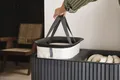 Joseph Joseph Tota Luxe 90L Wäschekorb Schwarz, 2 Fächer
