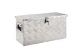 Arebos Transportbehälter Aluminium Werkzeugbox mit Schloss, Deichselbox, 40 Liter, (stk)
