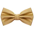 MASADA Herren Fliege Messing Seidenlook, stufenlos verstellbar, handgefertigt, Hakenverschluss - 12 x 6 cm 100% Polyester