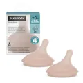 Suavinex, 2 Babyflaschensauger für Zero Zero Anti-Colic Babyflasche, Ersatz Sauger mit Spezial-Stillfluss (A), Anpassbarer Nahrungsfluss, Speziell für gestillte Babys, Silikon, Babys +0M, 2U, Deep
