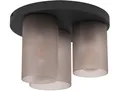 EGLO Deckenleuchte Colomera Deckenlampe, Wohnzimmerlampe, Metall und Glas, E27, Lampe , schwarz, 3, Ø 35cm H: 24cm, 1 Stk., Leuchten, Wand-/Deckenleuchte - H24 x Ø35 cm - schwarz - 3X40W exkl., Deckenleuchte