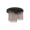 EGLO Deckenlampe Colomera, elegante Glas Deckenlampe, Wohnzimmerlampe aus Metall in Schwarz und Rauchglas, E27 Fassung, Ø 35 cm