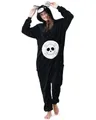 Katara Partyanzug Glücksbärchis Jumpsuit Onesie für Erwachsene S-XL, Karneval, Fasching, Glücksbärchi, Pechbärchi, schwarz