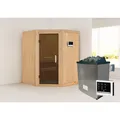 Karibu Sauna "Angel" SET naturbelassen mit 9kW Ofen