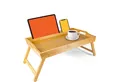 Dimono Tabletttisch DIMONO Bambus Bett Tablett – Klappbares Frühstücks- & Serviertablett, Serviertablett Betttisch