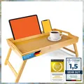 Betttablett Frühstückstablett Serviertablett Betttisch Laptoptisch Bambus Holz