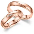 MARRYA Partnerring Titan Ringe Trauringe Eheringe Partnerringe rosa 48