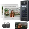 GOLIATH Basic 2-Draht Bus Video-Türsprechanlage, 2x 7"Monitor, RFID & Keypad