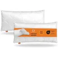 Kopfkissen 40 x 80 cm, 2er Set, Bettkissen, 100% Mikrofaser, für Allergiker geeignet, sleepling Komfort 100 - Weiß