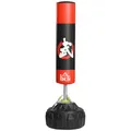 HOMCOM Standboxsack Erwachsene Freistehender Boxtrainingsgerät Boxpartner Boxassistent Training mit Saugfuß Schwarz+Rot 60x60x180 cm