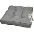 sunnypillow Stuhlkissen Gartenkissen für Gartenmöbel Rattanmöbel, Outdoor / Indoor grau|silberfarben Sitzkissen 40x40x10cm