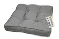 sunnypillow Polster für Gartenmöbel - Sitzkissen 40 x 40 cm für Rattanmöbel - Stuhlauflage Outdoor, wasserdicht, UV-lichtecht - Gartenpolster, Polsterauflagen auf Rattansessel, Stuhl - Kissen Grau