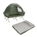 Sobuy Feldbett mit Zelt Campingzelt 2 Personen Wasserdicht Camping Tent Trekking Zelt Wurfzelt 2 Personen Outdoor Zelt Zweimannzelt Wasserdicht Grün 193x185x145 cm OGS32-II-L-GR-TP