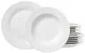 Ritzenhoff & Breker Tafelservice Bianco (12-tlg), 6 Personen, Porzellan, Teller Set, Porzellan, skandinavisch-schlichter Touch, Ø 21,5 cm