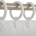 Bestlivings Gardinenringe (Ø40mm) mit Faltenleghaken im 30er Pack, ideal für Gardinenstangen bis Ø28mm (Weiß), für Vorhänge und Gardinen - Ringe mit Faltenhaken