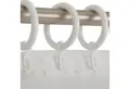 Bestlivings Gardinenstange, 1-läufig, Gardinenring - weiß - Ø40mm, Gardinenring (silber) Ø40mm , Gardinenringe Ø40mm inkl. Faltenleghaken