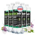 BiOHY Bodenreiniger für Wischroboter Station mit Frühlingsduft (6 x 1 Liter) | Reinigungsmittel Konzentrat für alle Wisch & Saugroboter mit Nass-Funktion | Schaumarm & Streifenfrei | Für alle Böden