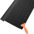 Carbon Autofolie 1500 x 300 mm Selbstklebend Matt Schwarz 3D Car Wrapping Vinyl