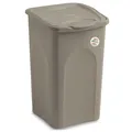 Wäschekorb mit Deckel 50L Braun Kunststoff Wäschesammler Wäschetonne Wäscheeimer