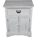 Casa Padrino Shabby Chic Landhaus Stil Kommode mit Schubladen Antik Weiß B 50 cm, H 64 cm - Antik Kommode