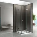 i-flair Falttür Duschkabine 85x85x180 cm aus durchsichtigem 6 mm Sicherheitsglas - DK99