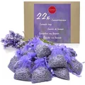 22x Lavendelsäckchen als Duftsäckchen - Lavendel als Mottenschutz gegen Motten im Kleiderschrank - Lavendel zum Schlafen und Entspannen
