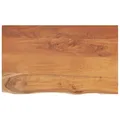 vidaXL Waschtischplatte, Rechteckig Arbeitsplatte mit Naturkante, Waschtischkonsole Tischplatte für Badezimmer, Holzplatte Platte Badmöbel, 100x60x2,5cm Massivholz Akazie