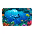 Sanilo Badteppich, blau, Polyester, mit Delfin