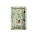 Femer GmbH Metallschild Rezept 12x18cm classic Cocktails Recipes Mojito, (1 St), gewölbte Oberfläche, abgerundete Ecken, umgeschlagene Kanten