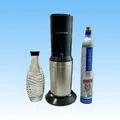 SodaStream CRYSTAL Wassersprudler Titan + 1 Glaskaraffe + 1 CO2 Kartusche