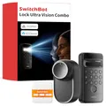 SwitchBot WLAN Smart Lock Ultra mit Keypad Vision, 3D-Gesichts-/Fingerabdruckerkennung, Elektronisches Türschloss mit Aufladbarem Akku, Öffnen per Gesicht, Fingerprint, Code, Alexa, unterstützt Matter