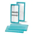 Genius Nicer Dicer Chef Professional Gemüseschneider Reib-Einsätze | Set 2-tlg. - Zubehör, Julienne Reibe-Einsatz, Feiner Reibe-Einsatz, Schutzabdeckung. Gemüsereibe, Käsereibe