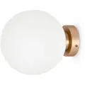 Wandleuchte Basic Form Weiß/Goldfarben max. 40 Watt Wandlampe
