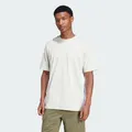 adidas Men's Essential Three Stripes Single Jersey Tee, Wonder Alumina/White, XS