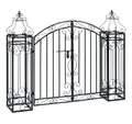 vidaXL Pergola, Deko Gartentor Schmiedeeisen 122×20,5×100 cm