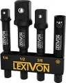 LEXIVON Stecknuss Adapter Magnetic Bithalter Set 4-teilig 6,35 9,5 12,7mm