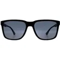 Emporio Armani Rechteckige Herren Gummi Schwarz Grau Polarisiert EA4047