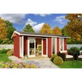 LASITA MAJA Gartenhaus "Riverside", Holz, BxHxT: 540 x 250,8 x 357,1 cm (Außenmaße inkl. Dachüberstand) - rot