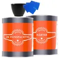 BEKATEQ Feinspachtel BK-110EP 2K Epoxidharz, 1,5 kg l Spachtelmasse für Boden, Auto & Boot l Risse & Löcher auffüllen, verdämmen I schnell härtend & wasserfest I ausziehbar auf 0 I mit Reparatur-Set