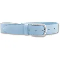 Ledergürtel BERND GÖTZ, Damen, Gr. 110, blau (hellblau), Leder, unifarben, glänzend, casual,modisch, Gürtel, mit geriffelter Oberfläche