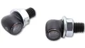 HIGHSIDER Motorrad LED Blinker Proton Two Schwarz Glas Rauchgrau (Paar)