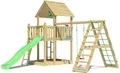 Jungle Gym Spielturm Majesty, Spielanlage mit Schaukel, Kletterbock und Rutsche mit Wasseranschluss