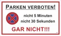 Hermann Schütz Schild Parken verboten...   Aufkleber & Sticker