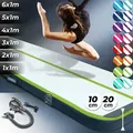 AIRTRACK Matte Tumbling Matte mit Pumpe PVC Tumblingmatte Gymnastikmatte Turnmatte Farbe: Hellgrün Maße: 200*100x10cm - Grün