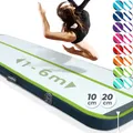 VENDOMNIA Airtrack Matte, 10/20cm hohe aufblasbare Gymnastikmatte in Länge 1/2/3/4/5/6/7/8 m, mit elektrischer Pumpe & Tasche, Tumbling Matte, Turnmatte, Trainingsmatte, Fitnessmatte, Sportmatte,Yoga