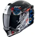 Scorpion Covert FX Skullz, Integralhelm - Schwarz/Grau/Rot/Blau - M