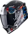 Scorpion Covert FX Skullz Helm, schwarz/grau/rot, M (57/58)