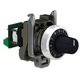 Schneider Electric Harmony XB4 Potentiometer, Komplettgerät, Metall, 22mm, Widerstand 10K Ohm, schwarz, Artikelnummer XB4BD912R10K